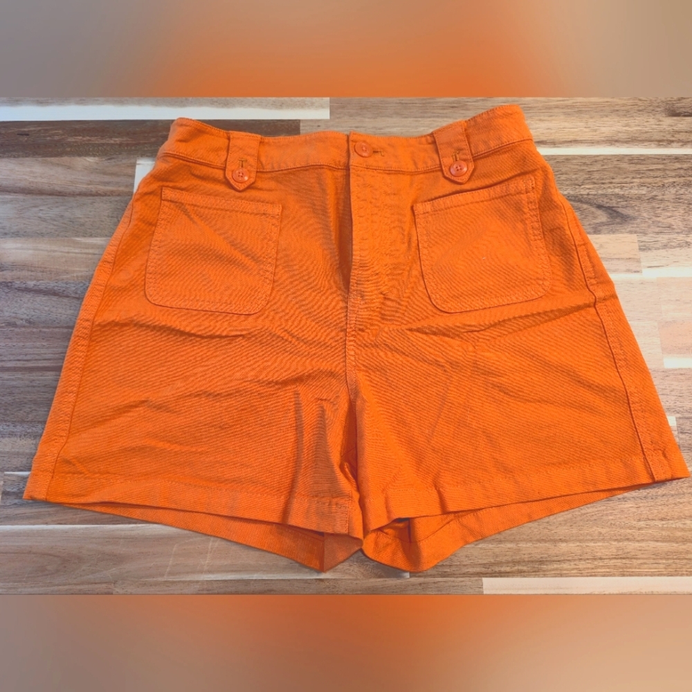 J. Crew Size 4 High Rise Women's Shorts Orange